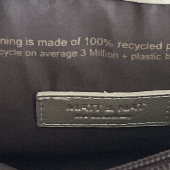 MATT & NAT Vegan Leather Crossbody Flap Over Adjustable Strap Beige Tan - Picture 7 of 8